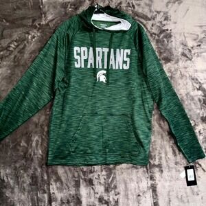 Michigan State Spartans Hoodie Mens Large Green Captivating Basketball Team NCAA